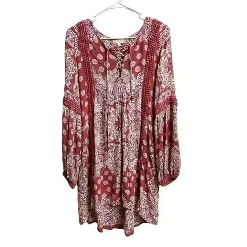 Alter'd State Paisley Long Sleeve Boho Style Dress Size‎ Small